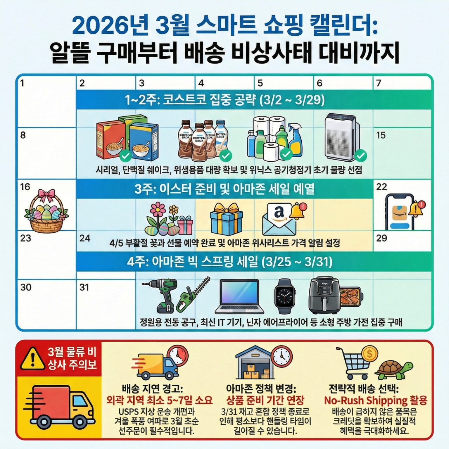 2026년 3월 아마존 vs 코스트코 쇼핑 전략 캘린더: 부활절 물류 대란 완벽 대비법 2 image 7 25