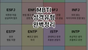 mbti성격유형 총정리 썸네일